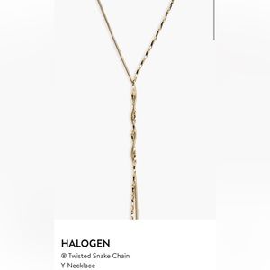 Halogen twisted Drop necklace